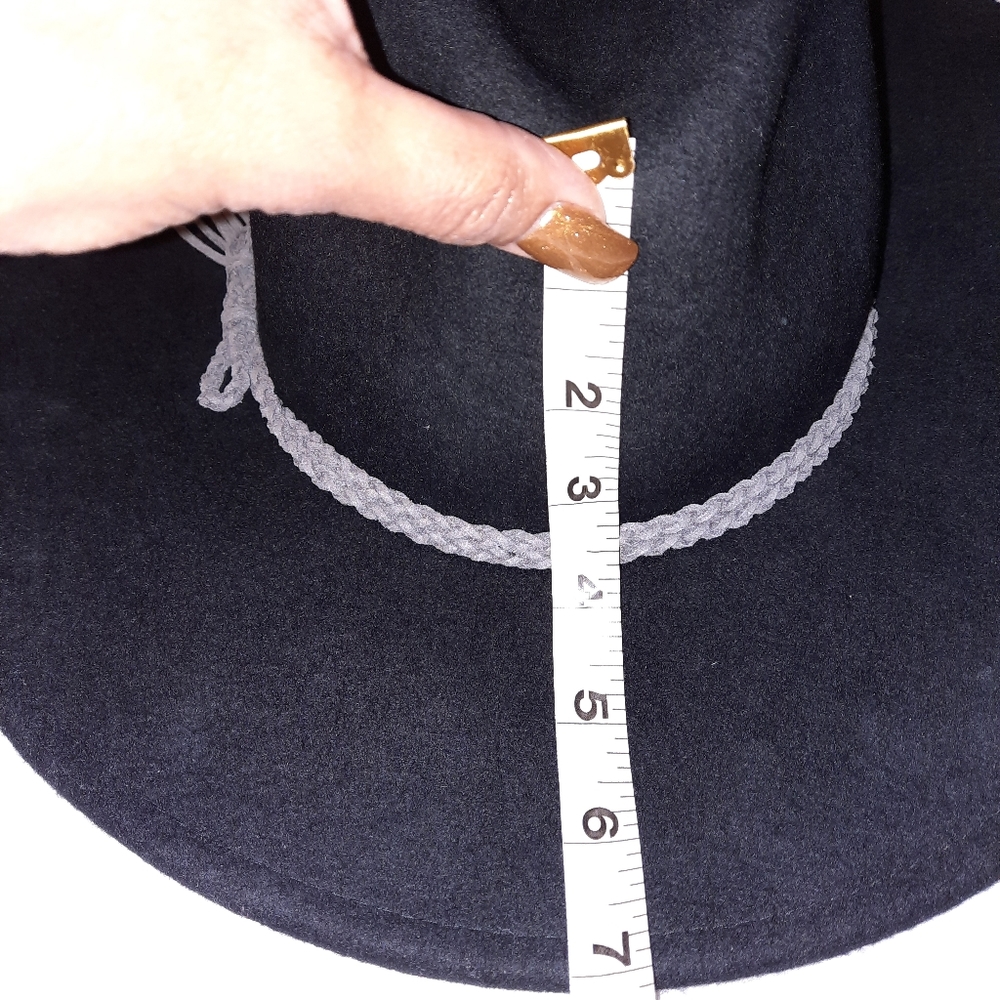 Black felt boho rancher hat